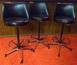 Retro Vintage Vinyl Bar Stools