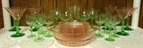 Vintage Pink & Green Glass (Vintage & Depression)