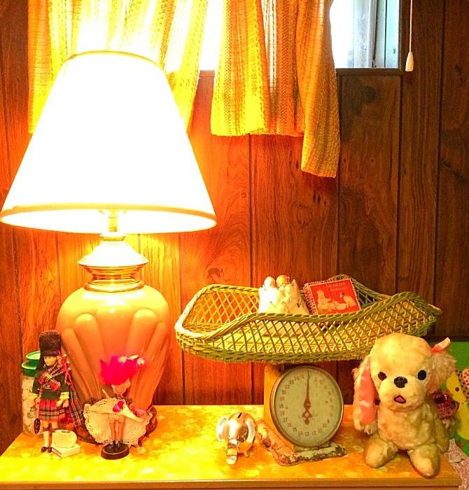 Vintage 1940s Baby Scale, Vintage Stuffed Animals, & More