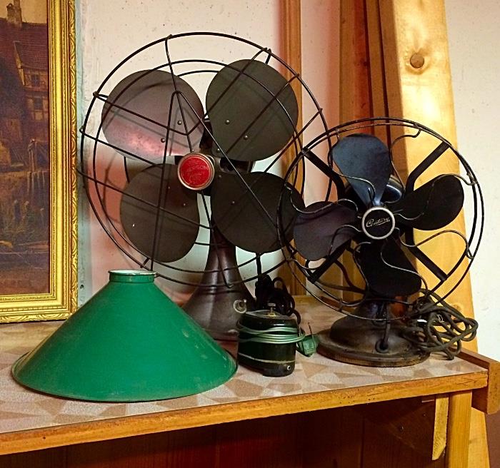 Vintage Fans, Vintage Small Motor, Vintage Metal Shade