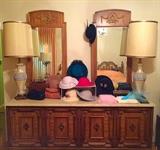Vintage Hats, Purses, Fascinators, & More (More than Pictured), Lovely Vintage Vase Style Ceramic Lamps