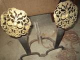 ornate andirons