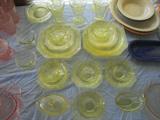yellow depression glass