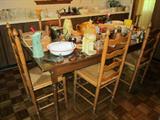 farm table and 6 chairs