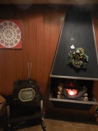 50's TV, 70's Electric Fire Place