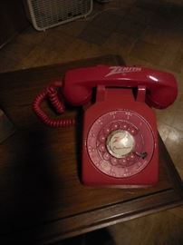 Red Rotary Zenith Telephone