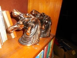 Cast Metal Horse Book Ends