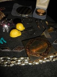 HARD HAT earrings..Costume Jewelry 