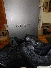 Gucci AUTHENTIC WOMEN SIZE 9-10 Leather Fashion Sneakers with BOX
