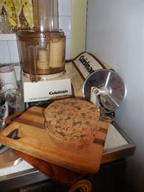 Vintage Cusinart Food Processor with Cover and Extra Parts