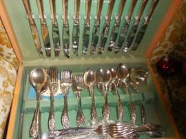 Vintage Community Plate, 12 Piece Place Setting Plus Service and Chest