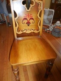 German Stenciled Side Chair