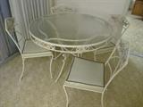 Wrought iron table chairs great shape