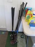 Variety of golf clubs