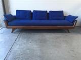 Mid-Century Modern Adrian Pearsall-style sofa with original fabric and button cushions. 