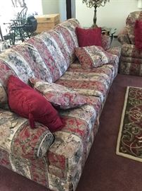 Beautiful floral like new sofa sleeper couches (2) 