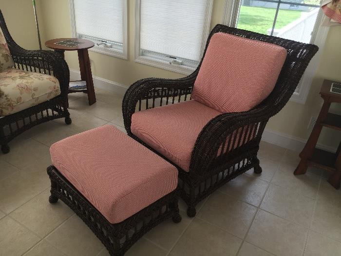 Ethan Allen three season porch set. Again, in excellent condition. Wicker with upholstered seat cushions and backs.