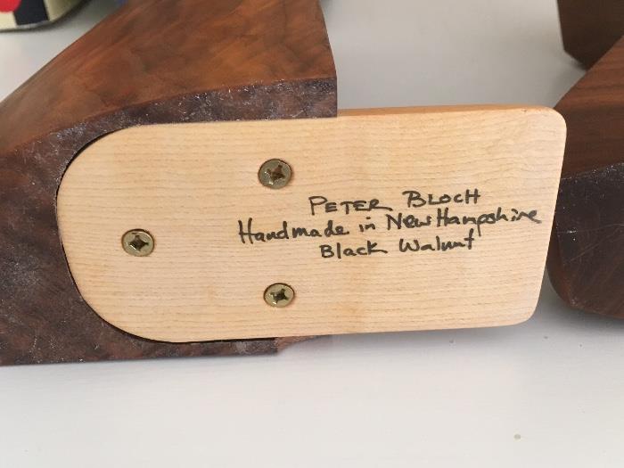 Handmade wooden bookends