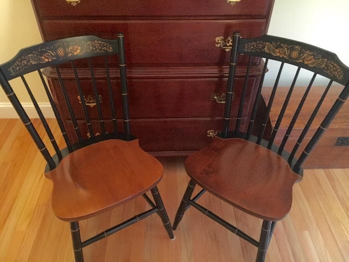 Here's the pair of Hitchcock chairs.