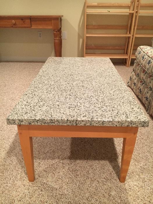 Pompanoosuc Mills granite top coffee table. In perfect shape.