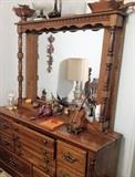 dresser with mirror and other accessories