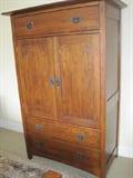 Mission Style Armoir, part of King Size Bedroom Set