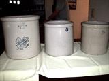 5, 3  & 3 gallon crocks