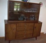 Sliding glass door china cabinet