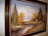 Large framed oil