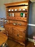 Matching maple hutch. Top can come off