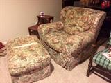 Flexsteel chair and ottoman. Unfortunately original upholstery is torn. (Shown here)
