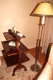 3 Tiered Side Table with Floor Lamp