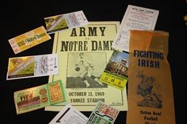 VINTAGE NOTRE DAME TICKETS