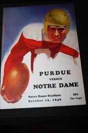 1946 PURDUE VERSUS NOTRE DAME PROGRAM