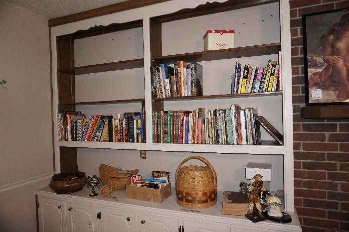 books, baskets deco pieces