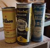 Vintage tennis ball canisters