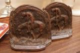End of the Trail metal bookends