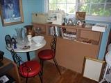 Cafe Table & Chairs & Singer Sewing Machine