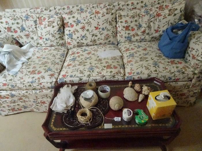 Sofa with Slip Cover 80"W X 33"D X 33"H