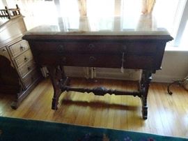 Marble Top Console Table - 36"W X 21"D X 32"h