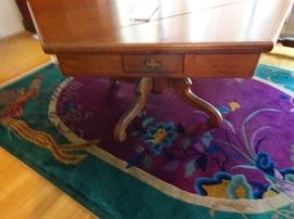 Victorian Octagon Walnut Game Table - 47"Octagon X 28"H  