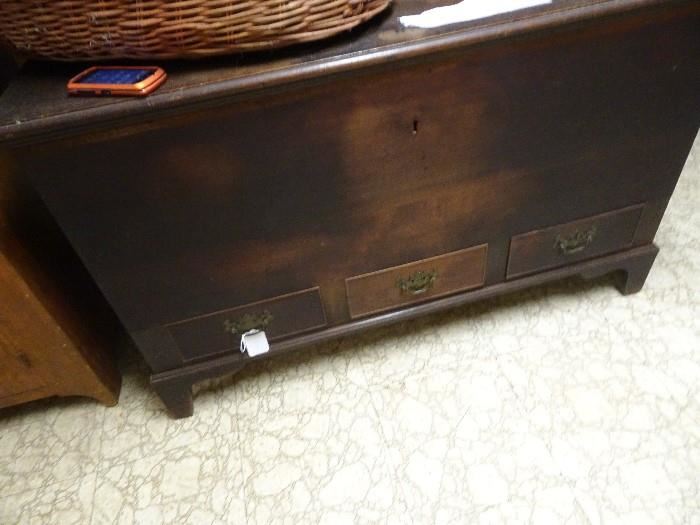 Old Blanket Chest - 47"W X 22"D X 29"H
