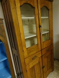 Oak China Cabinet - 37"W X 72"H X 15"D