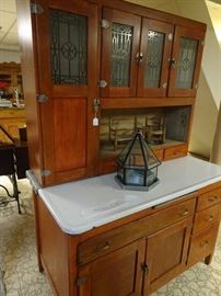 Nice Old Oak Hooiser - 48"W X 29"W X 69"H