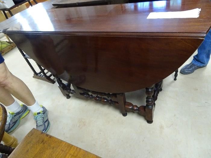 Cherry Drop Leaf Table- 51"W X 16"W top with 2 16" Leaves