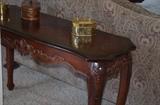 Carved Sofa Table with Cabriole Legs