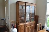 Matching China Hutch to Dining Table can be sold as a group or separately