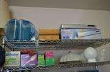 Toshiba DVD player sd-310V, Water Containers, Vinyl Film 12" x 3000', Baggies, and Light Fixtures