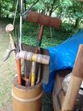 Frog gig, polo mallet, boat hook, hay fork, etc