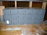 Metal 18 Drawer Hardware Bin Cabinet with Contents 